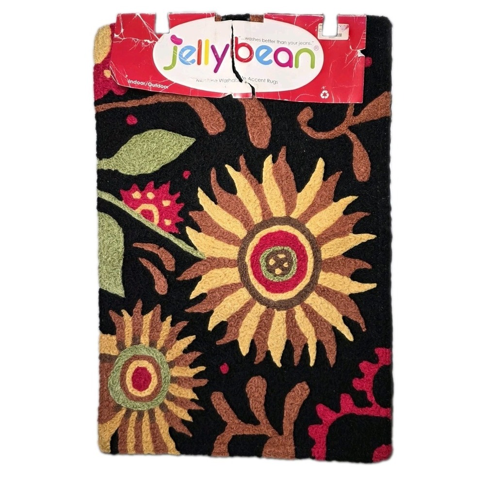 Jelly Bean Rug 20" X 30" Prairie Sunflowers New